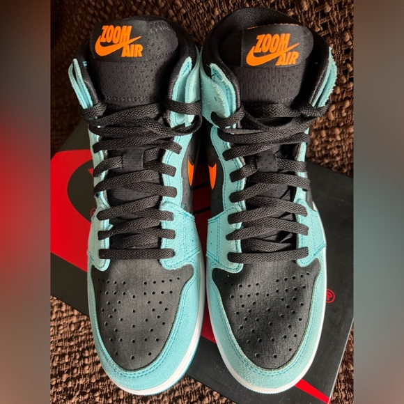 Nike Air Jordan 1 Zoom CMFT 2 | Bleached Aqua Citrus | DV1307-408 | Size 9 Men - Picture 14 of 16
